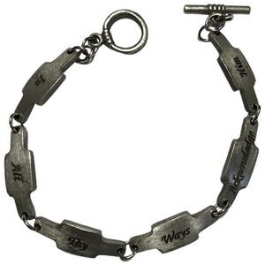 Vintage Christian “In All Thy Ways Acknowledge Him” 8” Pewter Bracelet